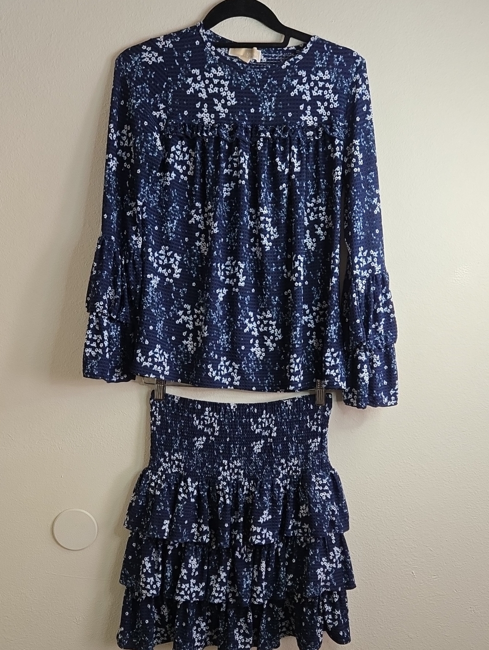 MICHAEL Michael Kors Navy and White Floral 2 Pieces